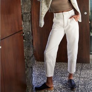 Everlane White Utility Barrel Pant